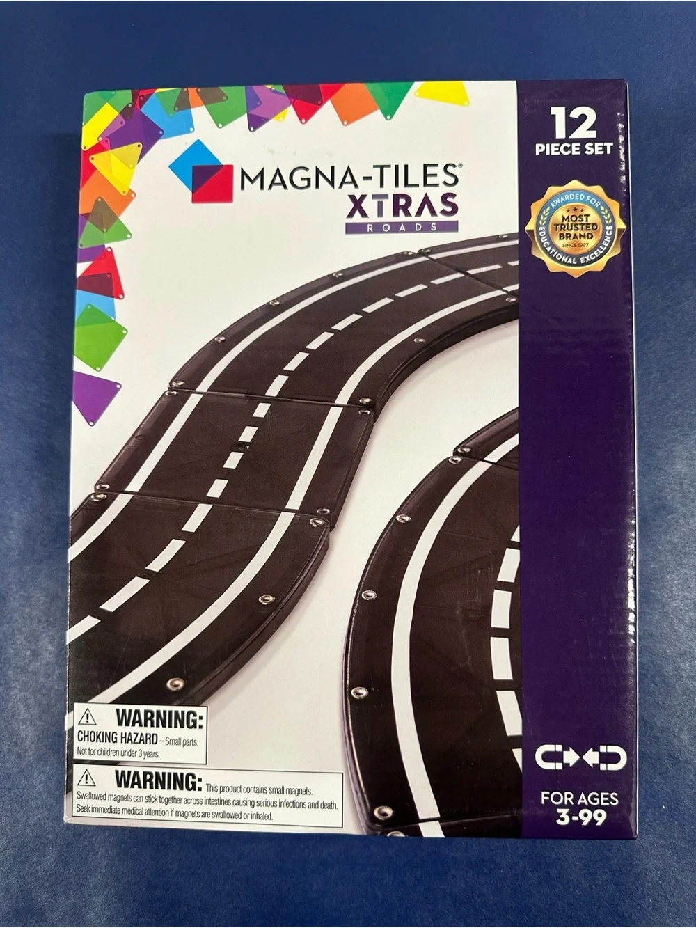 New Magna-Tiles XTRAS Black Roads Race Track - 3 Box Bundles (36 total pieces)